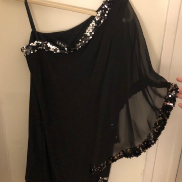 Sparkly Black Cocktail Dress - Picture 3 of 8